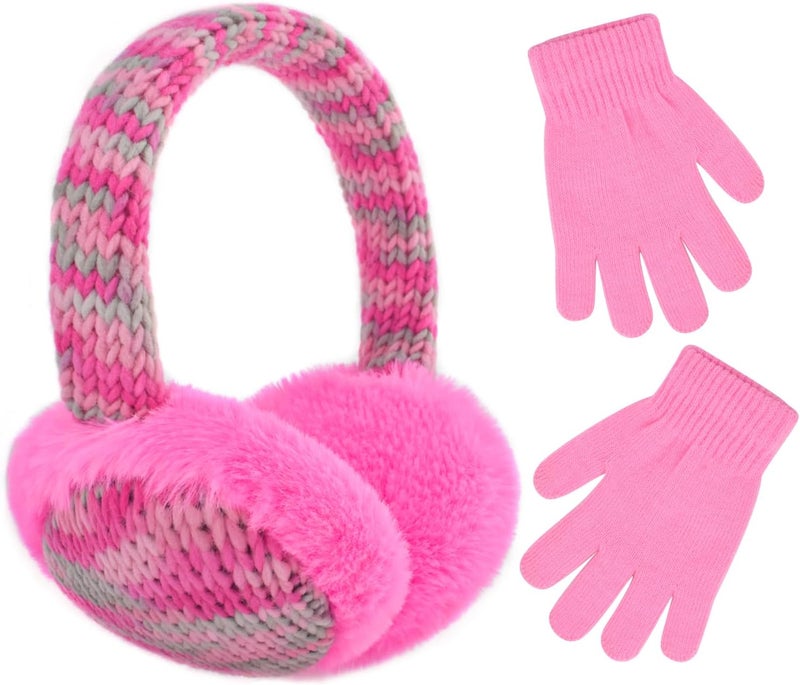 EDCYF Kids Knit EarMuffs Plush Warm Ear Muffs Winter Cold Weather Ear Warmer for Boys Girls - Image 1